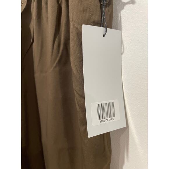 NWT Girlfriend Collective Marble Amy Adjustable Straight Pants Brown Women's L - Picture 5 of 6